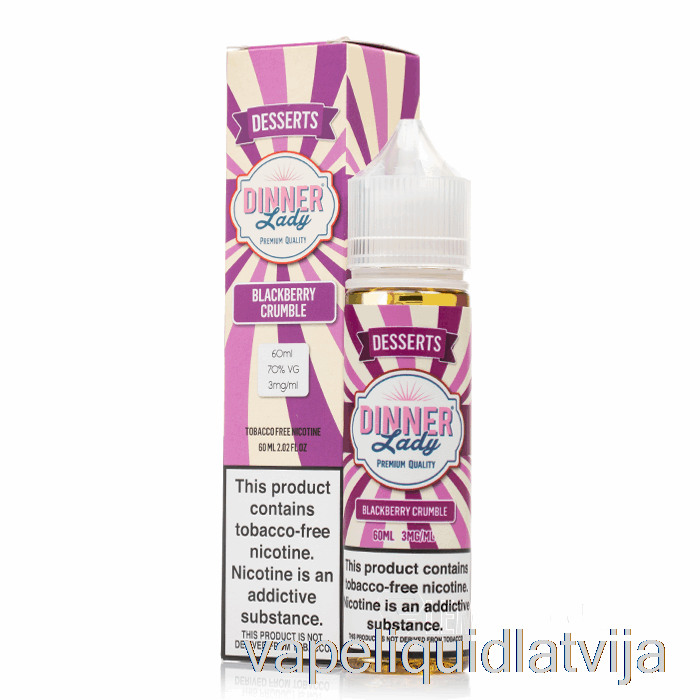 Kazenes Crumble - Vape Vakariņas Lady E-šķidrums - 60ml 0mg Vape šķidrums